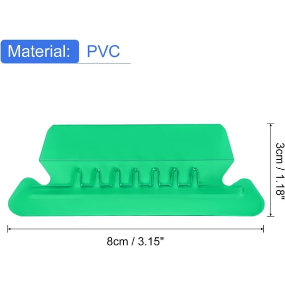 GVDCC-Hanging File Folder Tabs, 2 Inch Insertable Tabs and Inserts Plastic Clear File Organizer Labels Filing for Folder Quick Identification, Green, 50 Pcs