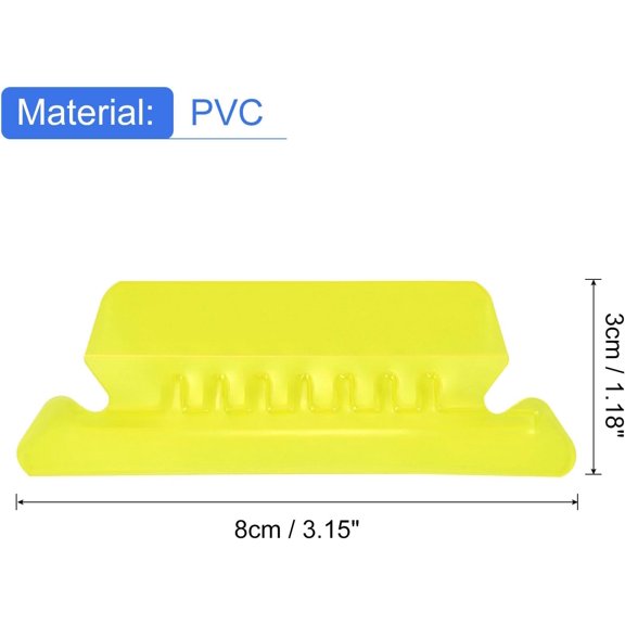 GVDCC-Hanging File Folder Tabs, 2 Inch Insertable Tabs and Inserts Plastic Clear File Organizer Labels Filing for Folder Quick Identification, Yellow, 50 Pcs (Pack of 2)