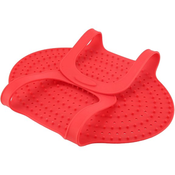 GVDCC-Heat Resistant Turkey Lifter, Poultry Lifter Turkey Roasting Sling, Oven Baking Mat Silicone Mat Non-Stick Cooker Sling, Multipurpose Cooking Accessory(Red)