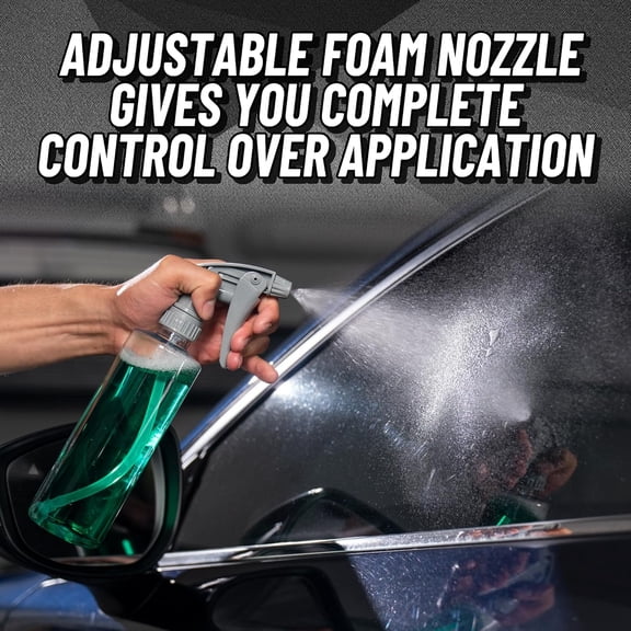 GVDCC-Heavy Duty Bottle and Trigger Sprayer, Chemical-Resistant Viton Seal, Adjustable Mist to Stream Nozzle, High Output, Car Detailing Cleaners and Degreasers - 16 Oz, 3 Pack