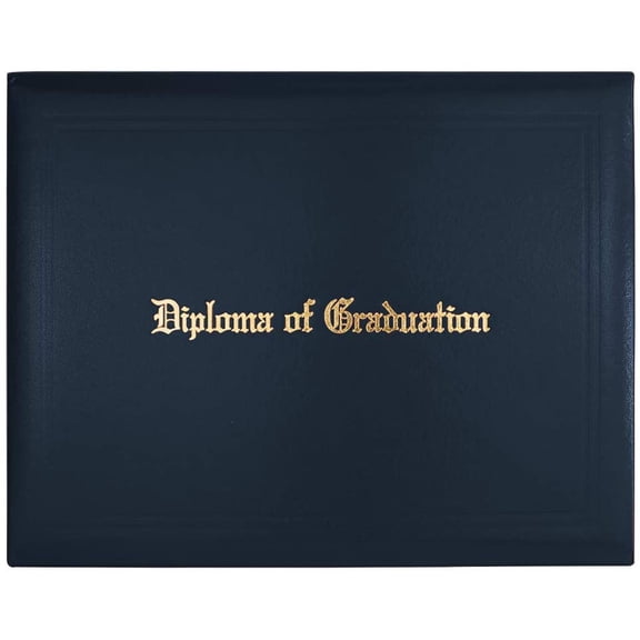 GVDCC-Imprinted Diploma Cover for Certificate 8.5''x 11'' Darkblue,1-Pack