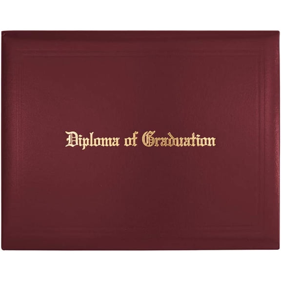 GVDCC-Imprinted Diploma Cover for Certificate 8.5''x 11'' Red,1-Pack