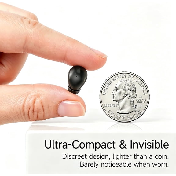 GVDCC -Invisible Sleep Earbuds, Smallest Sleep Headphones Comfortable Side Sleepers Low Profile Micro Tiny Discreet Hidden Earbuds for Work, Wireless Mini for Small Ear Canals (Khaki)