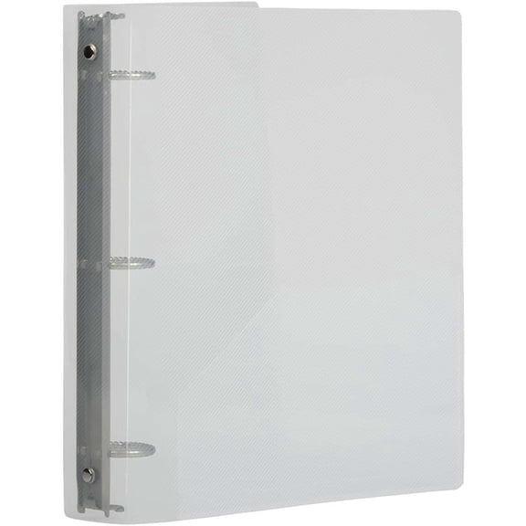 GVDCC-JAM PAPER Plastic 1.5 inch Binder - Clear 3 Ring Binder - Sold Individually