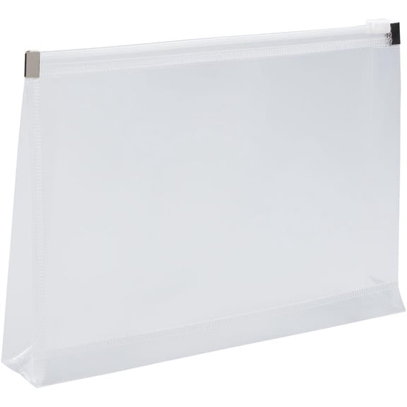 GVDCC-JAM PAPER Plastic Envelopes with Zip Closure - Index - 5 1/4 x 8 - Clear - 3/Pack
