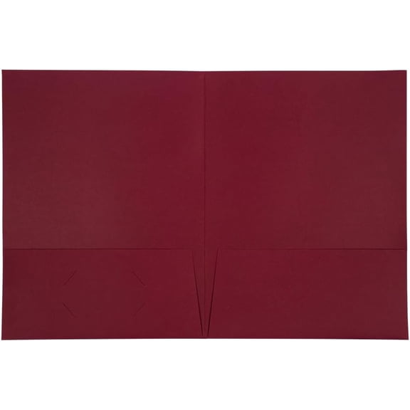 GVDCC-JAM PAPER Two Pocket Textured Linen Presentation Folders - Letter Size Business Folder - Burgundy - 6/Pack