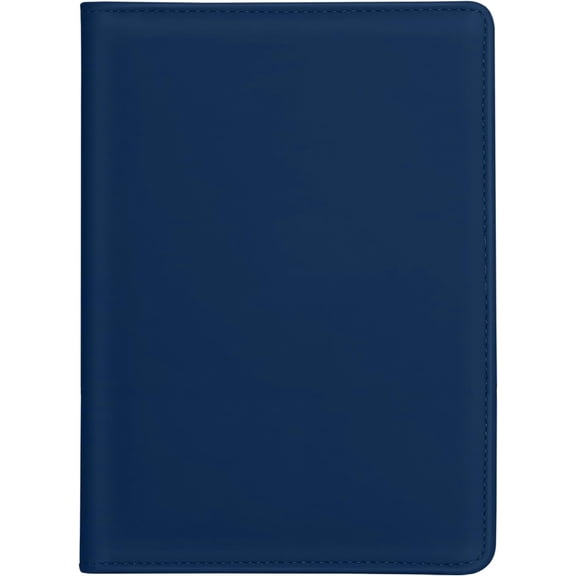 GVDCC-Junior Padfolio Folder - A5 Portfolio Binder Case with 5 x 8 Writing Pad and Interior Storage Pocket Executive Business Organizer for Men Women, Navy Blue