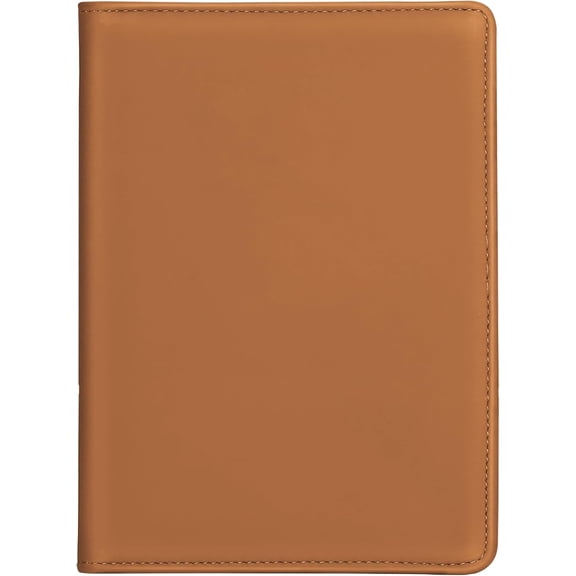 GVDCC-Junior Padfolio/Resume Portfolio Binder with A5 Refillable Lined Notepad, Business Portfolio Folder, Inside Pockets, Card Slots.Brown
