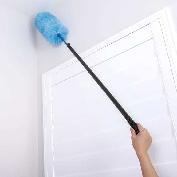 GVDCC-Kitchen + Home Large 27" Inch Static Duster with Bonus 35" Inch Extension Pole - Electrostatic Feather Duster attracts dust Like a Magnet! - Assorted Colors Will Ship