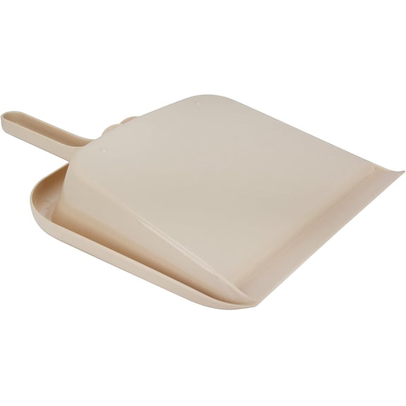 GVDCC-Large Handheld Dustpan with Hanging Hole, Heavy-Duty Plastic Dustpan with Wide Lip for Countertops and Surfaces, Plastic, 10 Inches, Tan