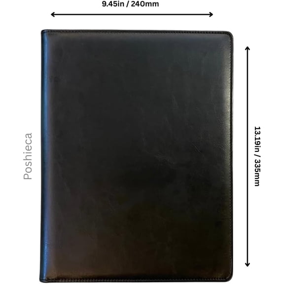 GVDCC-Leather Portfolio Binder for Business use, Document Organizer with Smart Storage, Calculator, Writing pad, padfolio All in one, Professional Binder Portfolio for Women and Men