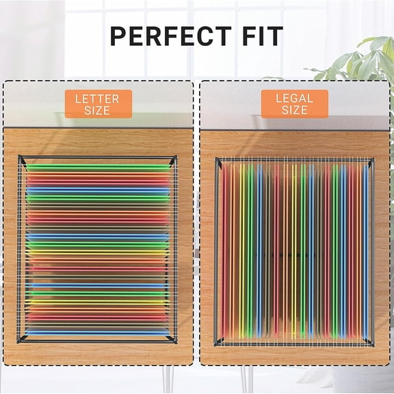 GVDCC-Legal/Letter Size Hanging File Folder Frame,Special Design for Desk Top Use,Not fit any file Drawers,Hanging Files Holder,Desk Organizer for Accessories,Anti-Scratch/Rusty