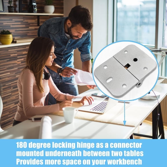 GVDCC-Locking Hinges 180 Degree,Adjustable Small Torque Hinges,Hinge for Folding Table Leaf,Locking Table Hinge,Suitable for Folding Tables,Bi-Folding Doors,etc