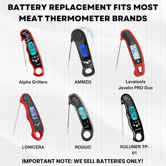 GVDCC-Meat Thermometer Battery Replacement Kit (2-Pack) CR2032 - Compatible with Most Brands - Coin Cell Battery for Meat Thermometers
