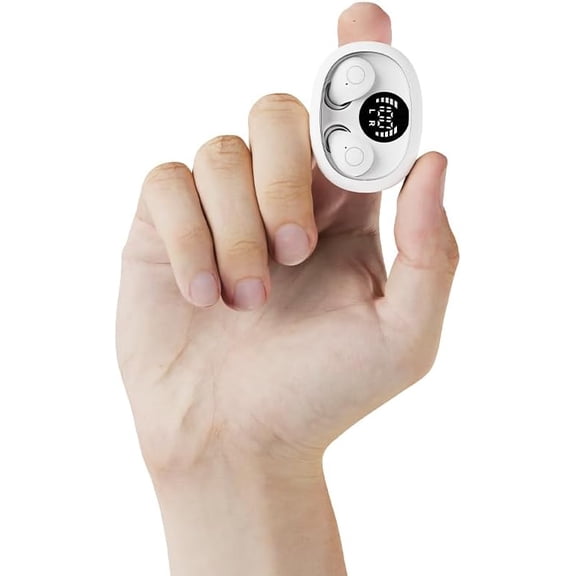 GVDCC -Mini Invisible Sleep Wireless Bluetooth Headphones,Mini Invisible Silicone Sleep Earbuds for Side Sleepers,Invisible Headphones, Bluetooth Headset, for Music, Work, Study(White)