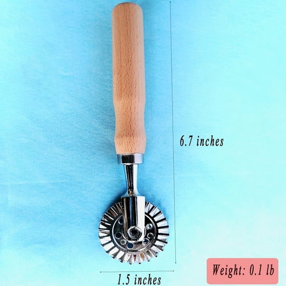 GVDCC-Pastry Wheel Cutter,Pastry and Pasta Cutter Wheel,For Ravioli, Pasta, Dumplings Lasagna, Pierogi - 6.7" Diameter