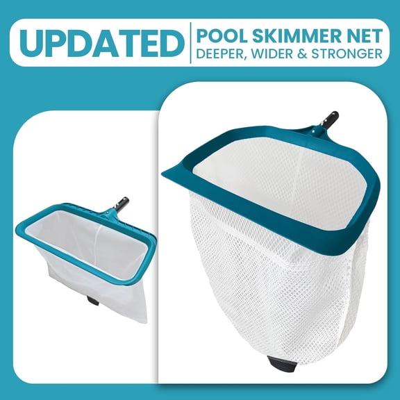 GVDCC-Pool Skimmer Net - Upgrade Swimming Leaf Rake with Extra Wide Scoop Edge, Fine Mesh Nets for Pool Cleaning Leaves, Debris (Not Pole)