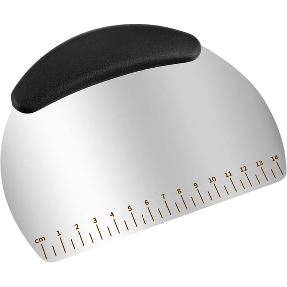 GVDCC-Professional Stainless Steel Dough Cutter and Scraper Combo - 2-in-1 Baking Tool for Bread, Pizza & Pastry | Multi-Use Bench Scraper with Kitchen Utensils Grip (Heavy Duty Dough Tool)