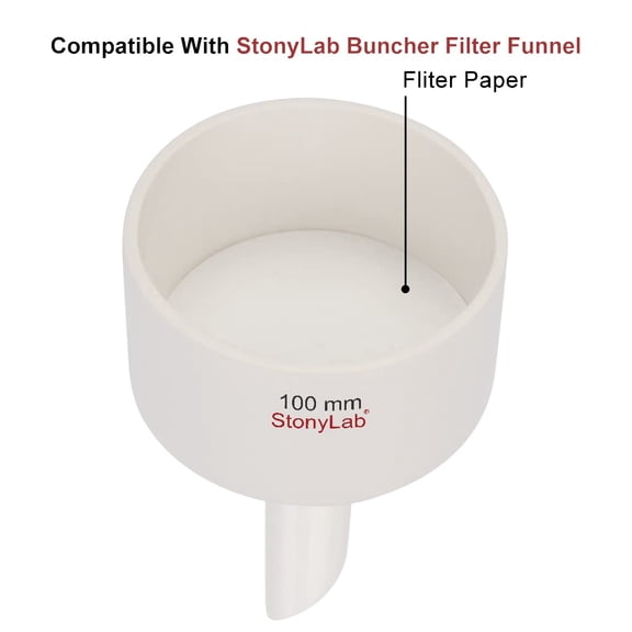 GVDCC -Quantitative Filter Paper, 100 Pack Slow Flow Rate Cellulose Filter Paper Circles with 10 Micron Particle Retention, 94 mm Diameter