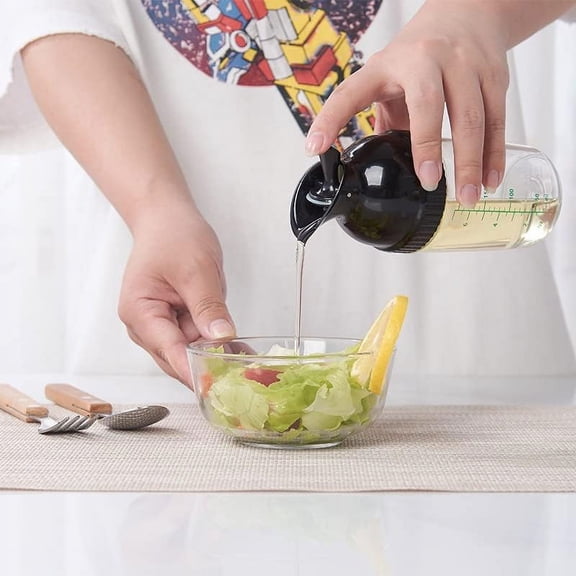 GVDCC-Salad Dressing Shaker Container, Homemade Salad Dressing Bottle Mixer Measure,Dripless Pour, Soft Grip, BPA Free2 Pcs