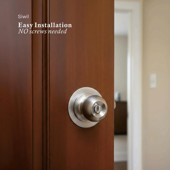GVDCC-Scar Plate Deadbolt Back Plate, Stainless Steel, 3-1/2 Inch Diameter - 2 Pack (Brushed Stainless, Round Shape)