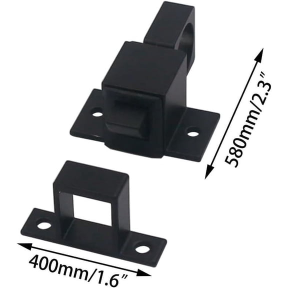 GVDCC-Self-Closing Latch, Security Pull Ring Spring Bounce Door Bolt for Window Shed, Gate Toilet, Bedroom and Pet Dog cage (Black)