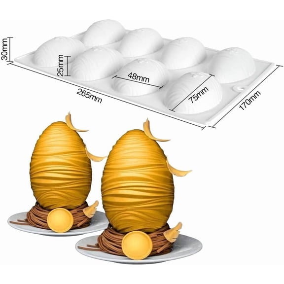 GVDCC-Silicone Chocolate Molds - Non-Stick Egg Shape, Made of Food Grade Silicone, BPA Free, Perfect for Cake Decoration, Candy, Chocolate