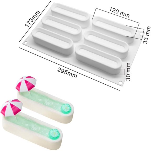 GVDCC-Silicone Molds Baking Mold for Mousse Cake, Silicone Mold for Chocolate, French Dessert Mold for Pastry Chocolate, Reusable Non-Stick Easy Release Baking Molds (A_ Ellipse)