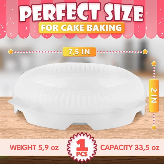 GVDCC-Silicone Mousse Mold - Round Silicone Cake Mold 7.5" Diameter (33.5Oz Capacity) Easy to Use & Store, Dishwasher Safe, Lightweight, Suitable for Mousse Cakes, Bread, Brownies, & Kitchen Gifts fo