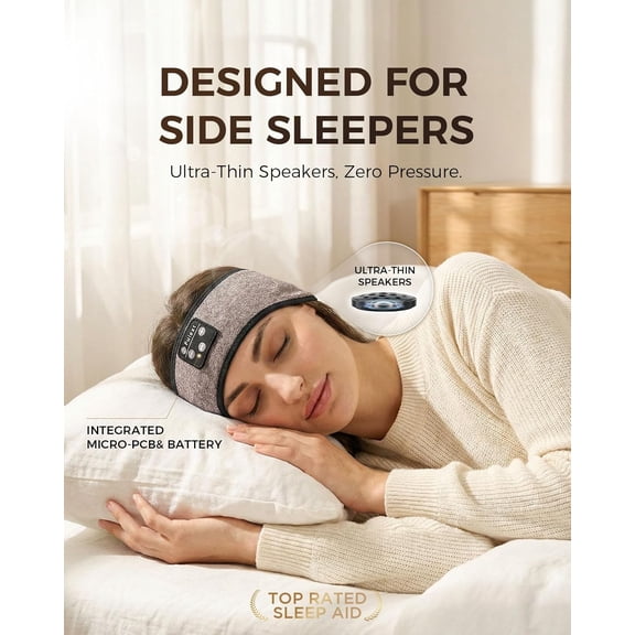 GVDCC -Sleep-Headphones-Bluetooth-Sleeping-Headband - Sleeping Headphones for Side Sleeper, Elastic Music Band Cozy ASMR Wireless Eye Mask Valentines Day Gifts for Her Him Wife Husband Women Men