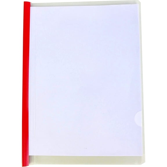 GVDCC-Slide-Grip Report/Presentation/Thesis/Document/Paper/Resume Covers, Real Estate Brochure, File Organizer with Sliding Bar. Letter Size. Clear Front & Back (50 pcs 5 Colors)