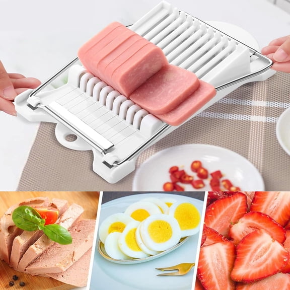 GVDCC-Spam Musubi Mold, 4 Pcs Musubi Maker Kit Spam Slicer Musubi Press Sushi Rice Onigiri Mold Set Egg Cutter for Luncheon Meat Hot Dog Cheese Strawberry Lunch Bento