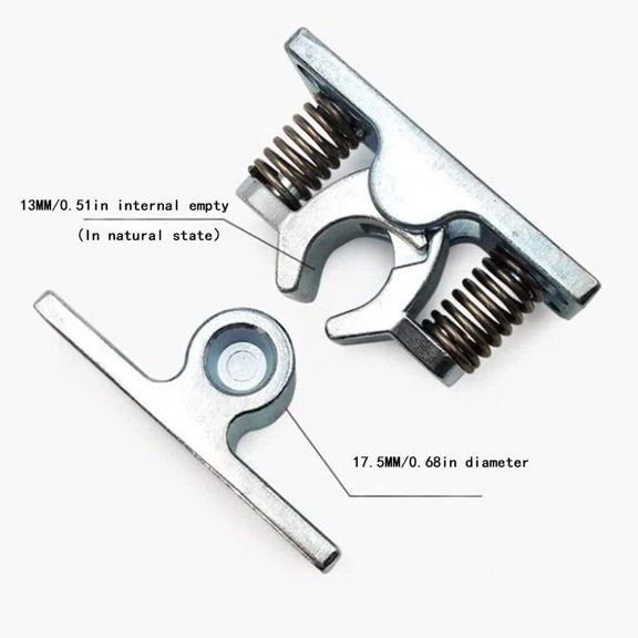 GVDCC-Spring Loaded Door Easy Lock Stop Catch Release Clamp Double Roller Catch, 1Pcs Silver Zinc Alloy Double Roller Buckle, with Screws (mp-3)