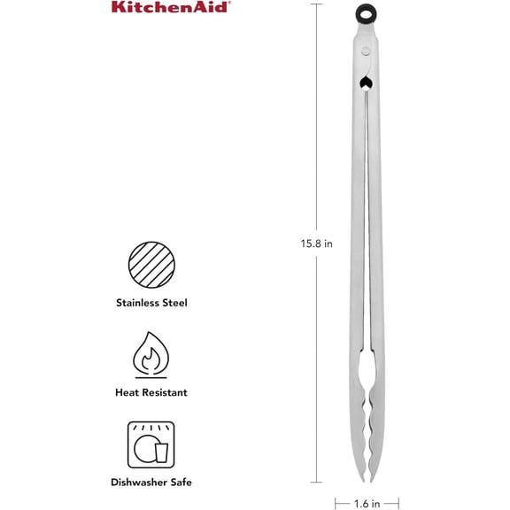 GVDCC-Stainless Steel Long Tongs, 14 Inch
