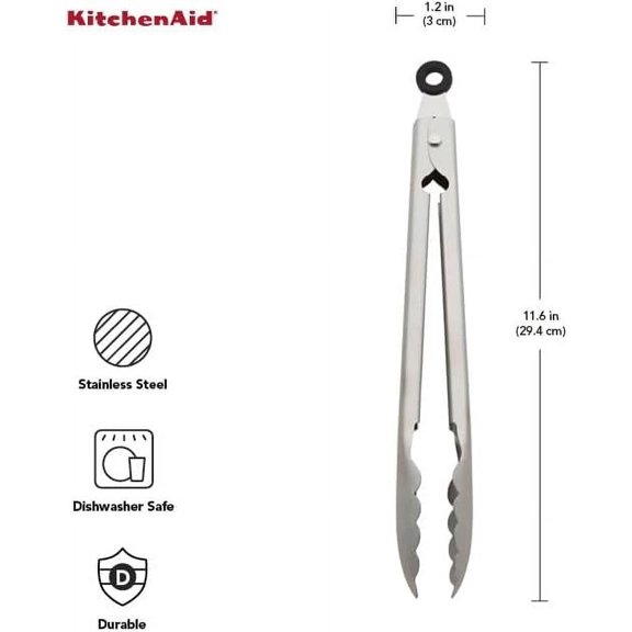 GVDCC-Stainless Steel Utility Tongs, 12 Inch