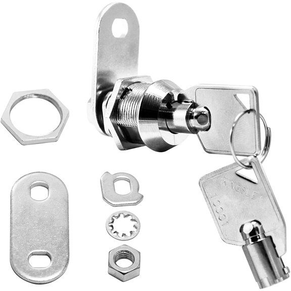 GVDCC-Tubular Cam Lock - 5/8" Cylinder, Chrome Finish, Keyed Alike, RV, Cabinet, ATM, Vending & Tool Box Lock