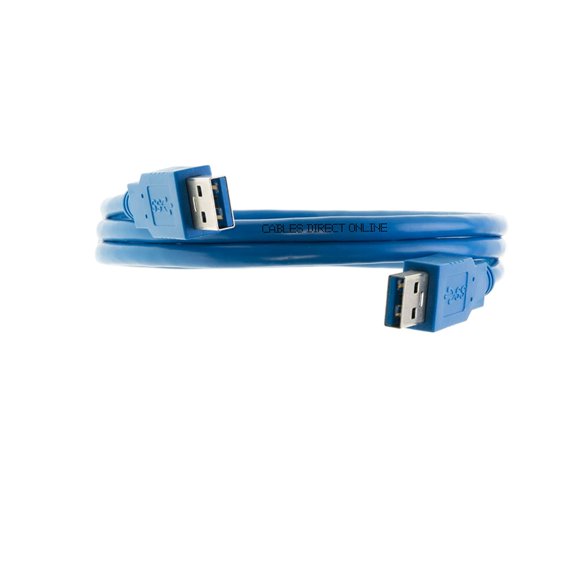GVDCC -USB 3.0 Cable 6FT, Male to Male Type A to Type A Double Sided Cord for Data Transfer Compatible with PC, Laptop, Hard Drive, DVD Player, TV, Hub, Monitor and More