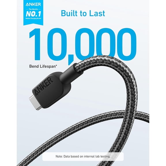 GVDCC -USB A to USB C Cable, Charger Cord (2 Pack, 6FT), for iPhone 17 Series,Samsung Galaxy Note 10/S10+ S10, LG V30 (Black)