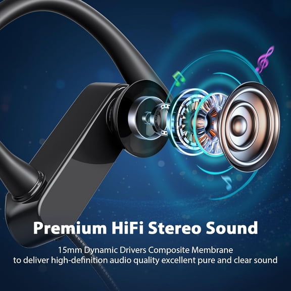 GVDCC -USB C Headphones with Earhook Mic & Volume Control, Type C Workout Earbuds Wired HiFi Stereo Sound in-Ear Sports Earphone for iPhone 17 16 15 Pro/Samsung S26 S25/Pixel 10 9 Laptop Travel, Blac