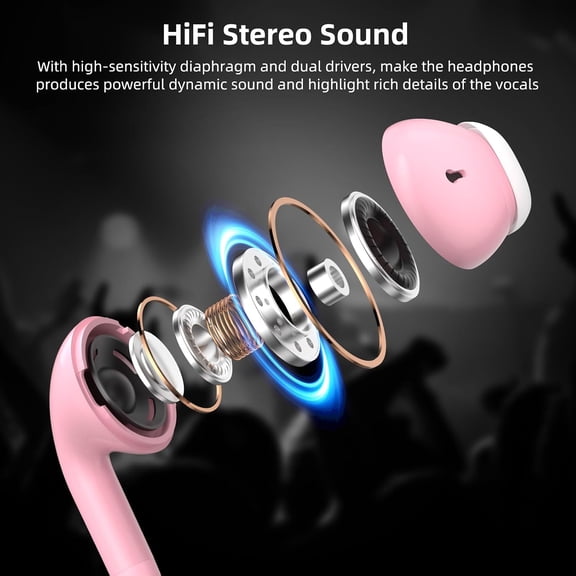 GVDCC -USB C Wired Earbuds with Mic Volume Control for iPhone 17 16 15 Pro | HiFi Stereo Type C Headphones for Samsung S26 Ultra S25 S24 S23 S22 S21, Noise Canceling Ear Buds for iPad 10/Pixel 9 8