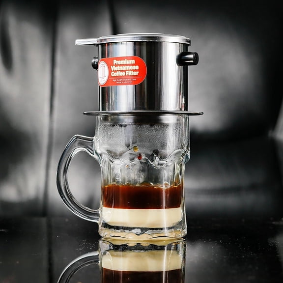 GVDCC -Vietnamese Coffee Filter Phin 11 Ounce (Large), Gravity Insert, One Cup