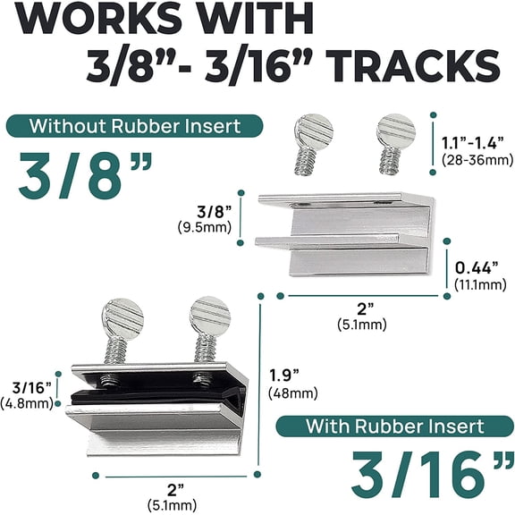GVDCC-Window Locks, 10 Pack for Vertical and Horizontal Windows, Sliding Window Locks, Adjustable Aluminum Stoppers, No-Drill Install, Fits Tracks up to 3/16" Wide