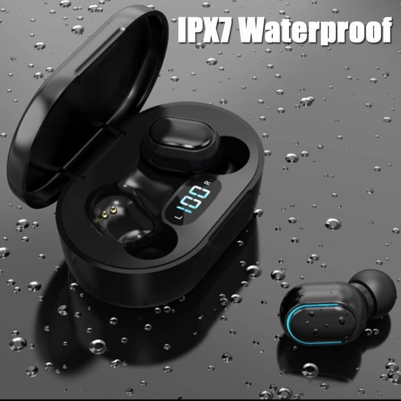 GVDCC -Wireless Headphones, True Wireless Earbuds with Led Display Charging Case, HD HiFi Stereo, Smart Control, Built-in Mic, IPX7 Waterproof Bluetooth Earphones for Andriod/iOS