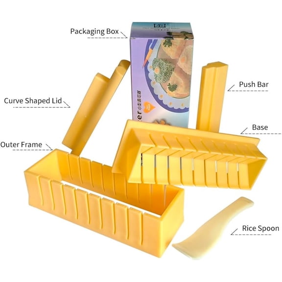 GVDCC-YUHE Sushi Maker, Sushi DIY Mold Set - Easy Sushi Making Kit, Premium Edition (Heart Shape)