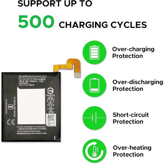 GVDCC-for Pixel 3A Battery, G020E-B Replacement Battery Compatible with Google Pixel 3A All Models (New Upgraded) with Installation Instruction & Repair Toolkit