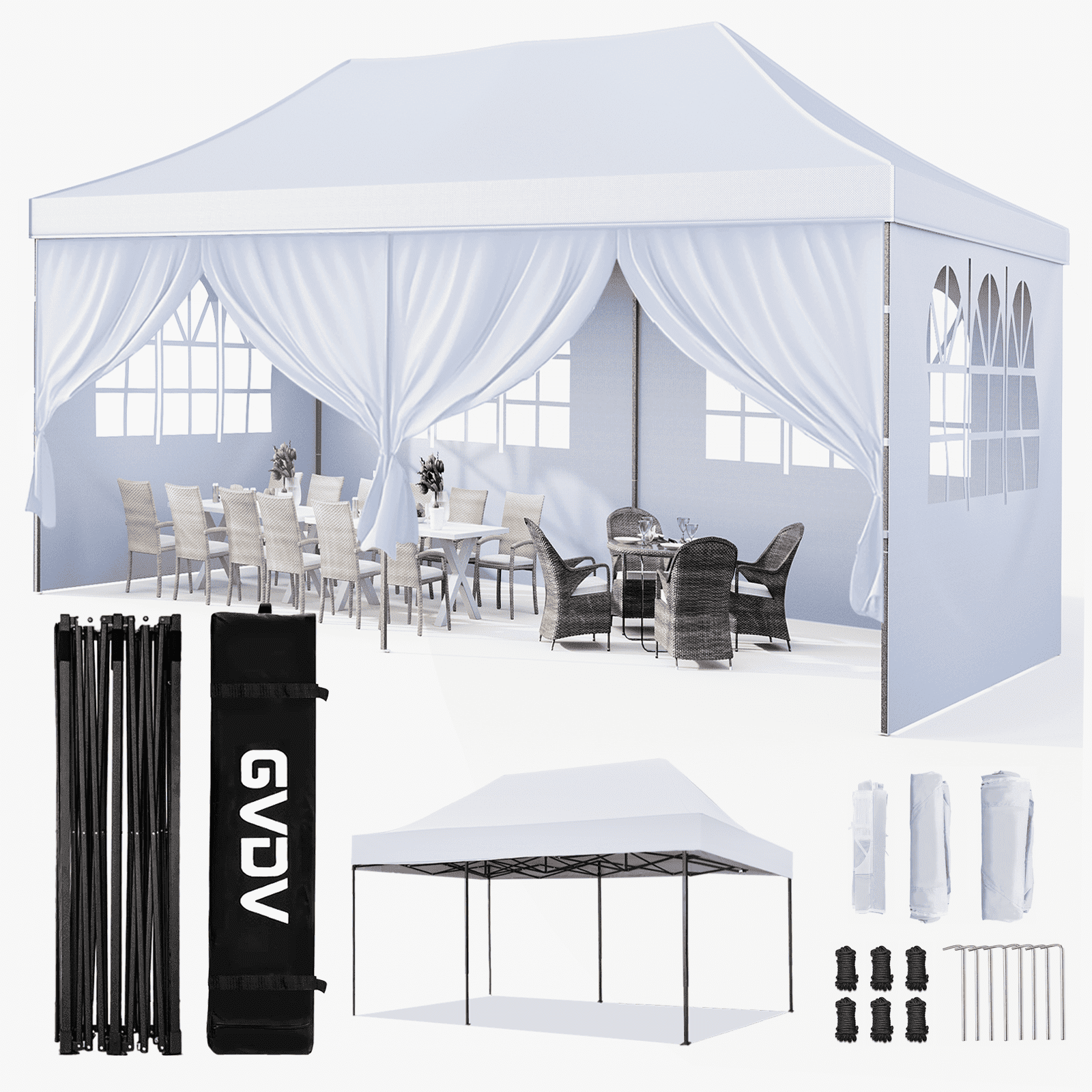 GVDV 10′ x 20′ Pop up Canopy…