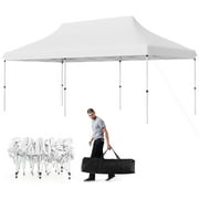 GVDV Pop Up Canopy, 10 x 20 ft Outdoor Canopy tent,  Instant Slant Leg Shelter Gazebo for Outside, Tailgating, Camping & Events, White