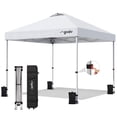 thumbnail image 1 of GVDV 10x10 Pop up Commercial Canopy Tent, Waterproof & Portable Outdoor Shade with Air Vent, Wheeled Bag, White, 1 of 11