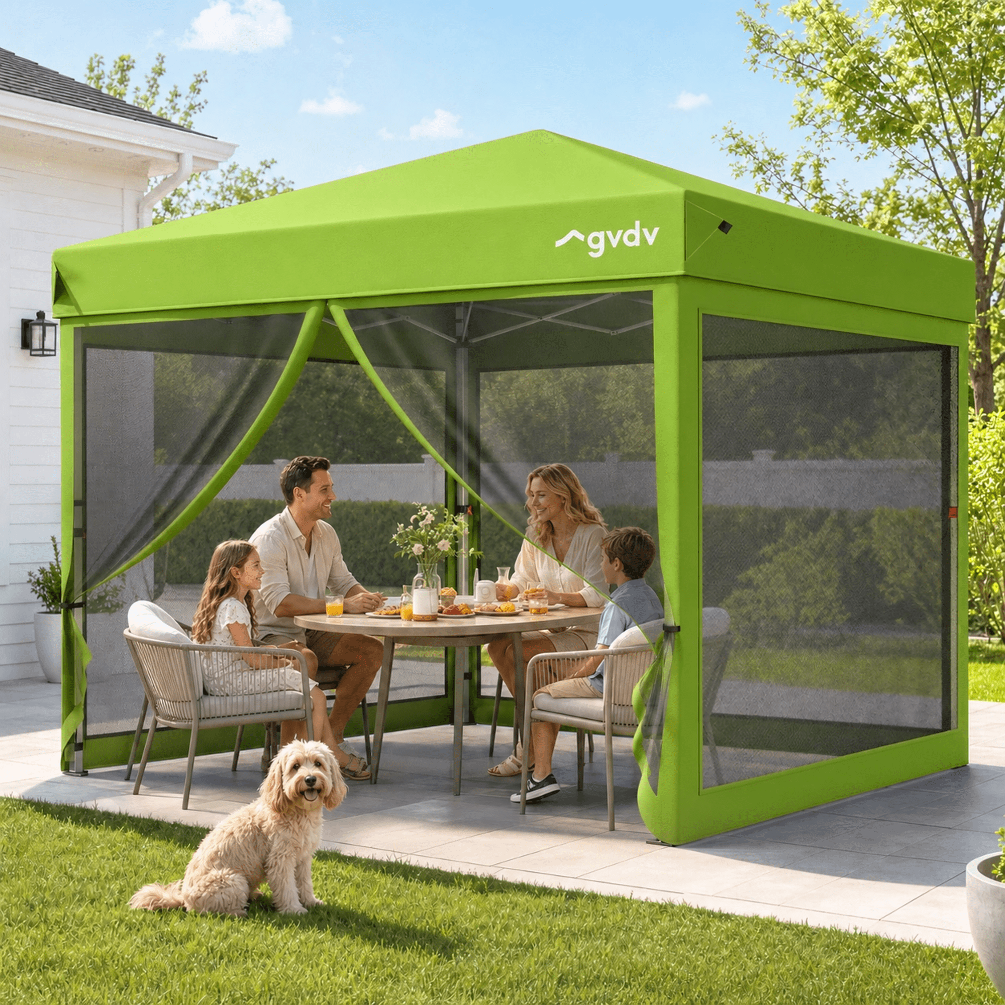 GVDV 10'x10' Screen Canopy Tent, Pop-Up Shelter with Mosquito