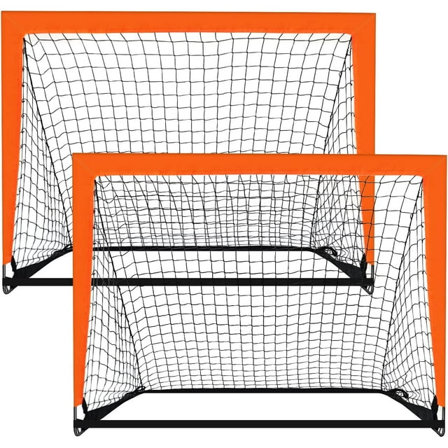 GVDV 2 Pack 4’ x 3’ Size Portable Kid Soccer Goals for Backyard, Indoor